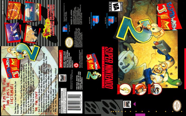  Covers Super Nintendo - Earthworm Jim 2 Super Nintendo Snes - Cover.jpg