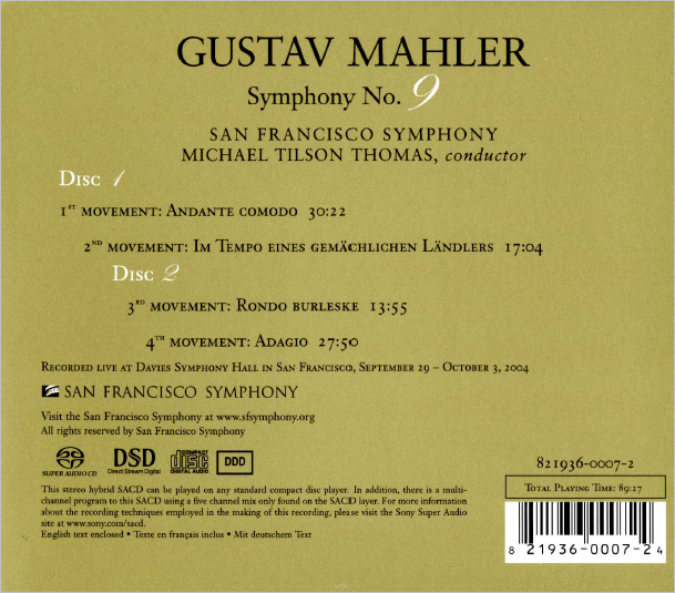 The Mahler Project Thomas - mahler-symphony 9 contraportada.PNG