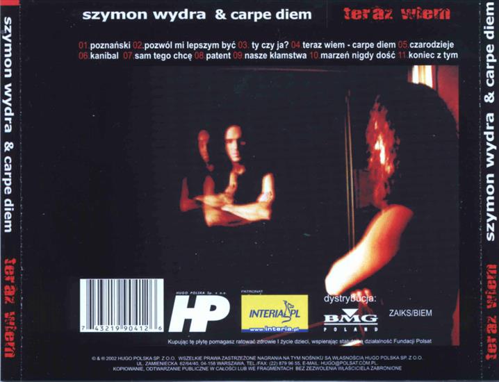 Szymon Wydra  Carpe Diem - Teraz Wiem - 2002 - Szymon Wydra- Teraz Wiem - back.jpg