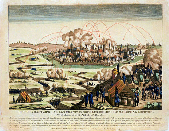 Sztuka - Widok oblężenia Gdańska 26 maja 1807 przez wojska francuskie..jpg