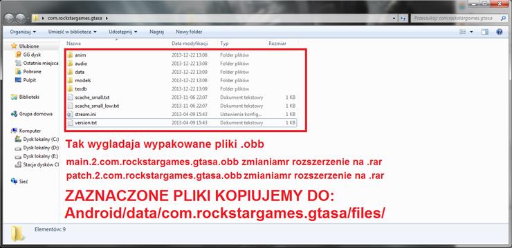 Grand Theft Auto San Andreas Android Chomikuj - Jak wygladaja wypakowane pliki .obb.png