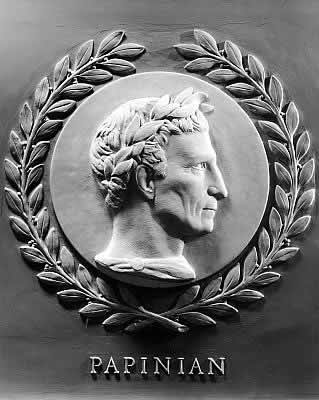 Rzym starożytny -... - Papinian_bas-relief_in_the_U.S._House_of_Represe...ki jurysta, symbol prawości i niezłomności zasad.jpg