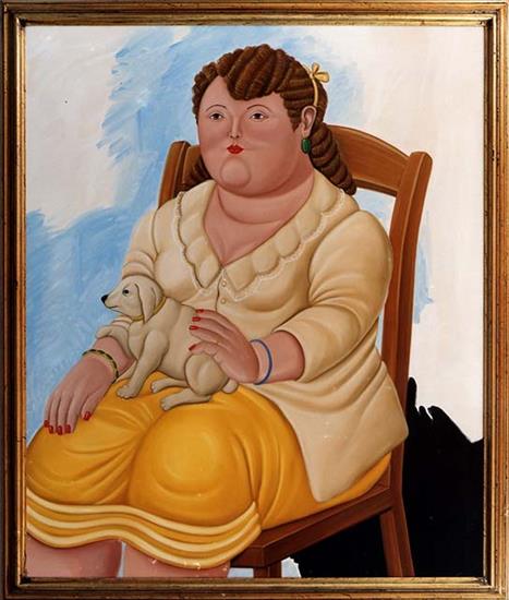 Botero, Fernando 1932 - Donna con cane.jpg