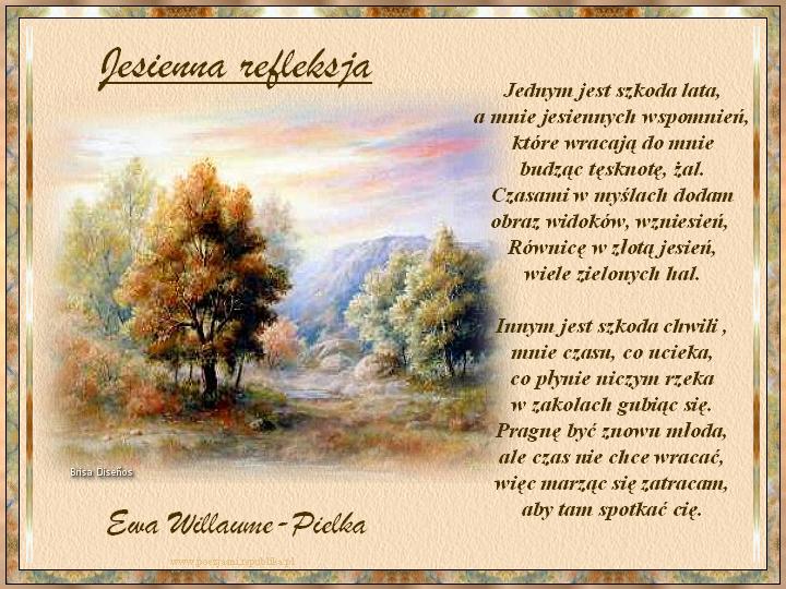 Ewa Willaume-Pielka - Jesienna refleksja - Ewa Willaume-Pielka.jpg