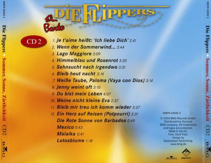Die Flippers - 20... - Die Flippers - Sommer Sonne Zrtlichlichkeit Folge - CD2 - BACK.jpg