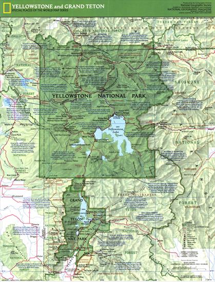 Mapy National Geographic. 539 map. Wysoka jakość - USA - Yellowstone and Grand Teton 1 1989.jpg