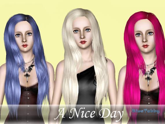 The Sims 3 Fryzury Damskie - BlueTabby_Sims3AFhair_A nice Day.jpg