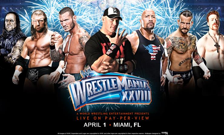 03. Wrestlemania 28 - WWE Wrestlemania 28 Wallpaper 1800x1087.jpg