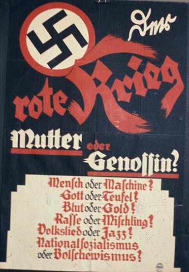 wojna w plakacie - WW2.Hitler.Nazi Poster - 1930 - The Red War.Cientizta.jpg