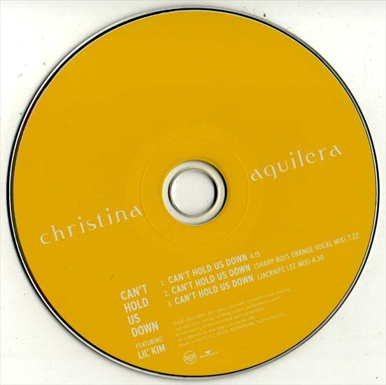 Covers - Cant Hold Us Down CDS - Christina Aguilera Disc 2003.jpg