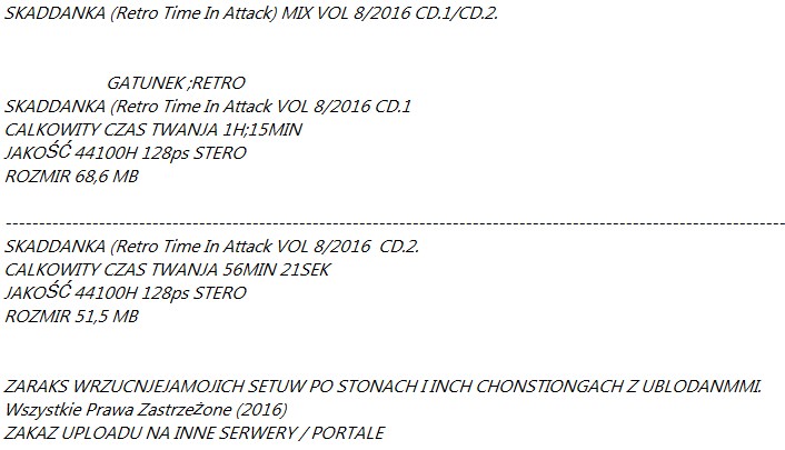 SKADDANKA Retro Time In Attack MIX VOL 8-2016 CD.1-CD.2. GATUNK RETRO - OPJS.jpg