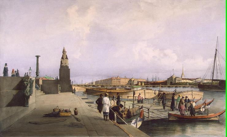 P - Perrot Ferdinand-Victor - View of the Neva River at the Descent of the Academy of Arts - JRG-20119.jpg