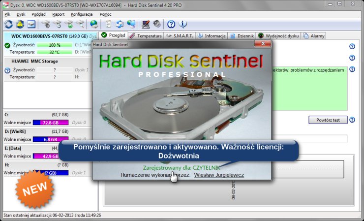 Hard Disk Sentinel Pro 4.20 6014 Full PL  Licencja KŚ - Licencja KŚ.jpg