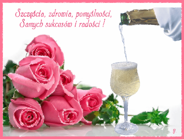 ŻYCZENIA IMIENINOWO URODZINOWE - imieniny roze rozowe-9-6-szampan-animacja-01_15-_maj_.gif