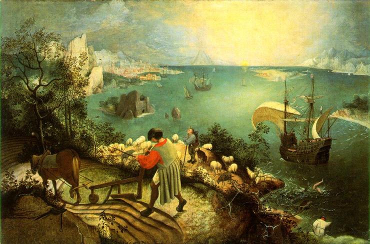 MIĘDZY GOTYKIEM A RENESANSEM - Pieter Bruegel Starszy upadek Ikara.jpg