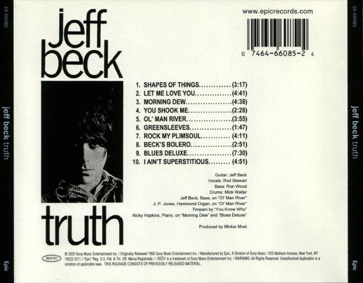 Jeff Beck - Jeff Beck - Truth - Back.jpg