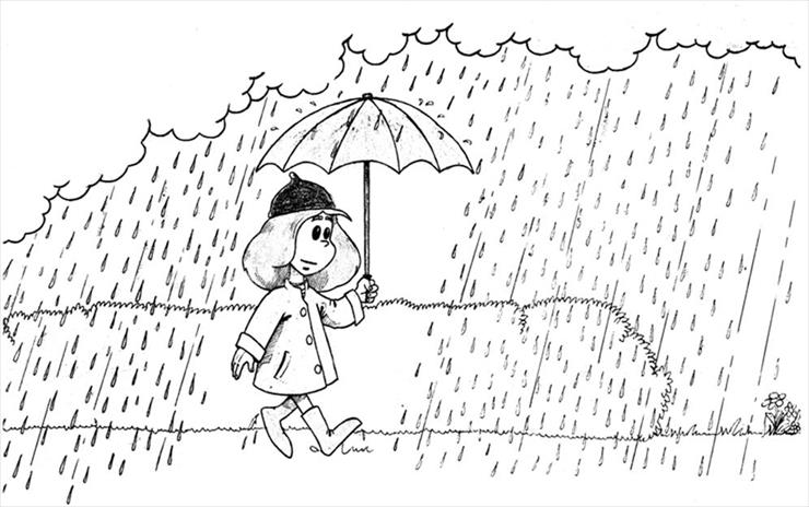 deszcz, parasole - deszcz, burza, pogoda - kolorowanka 5.JPG