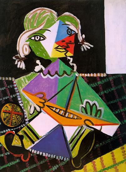 Picasso 1938 - Picasso Maia au bateau. 30-January 1938. 61 x 46 cm. Oil on.jpg