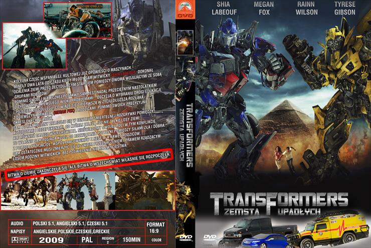 okładki na dvd - Transformers -Zemsta upadłych.jpg